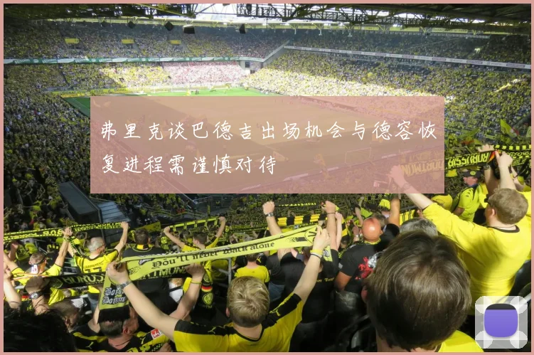 弗里克谈巴德吉出场机会与德容恢复进程需谨慎对待