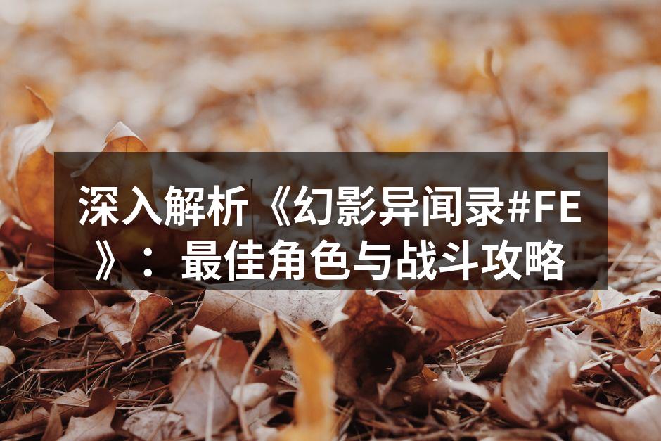 幻影异闻录#FE中的精彩战斗场景